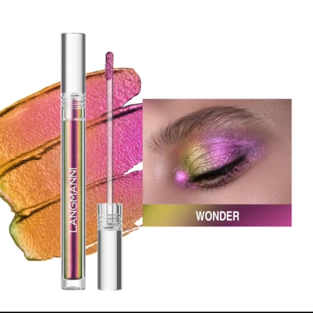 2 for $18 Langmanni Tri-color Shimmer Liquid Eyeshadow Makeup, Wonder